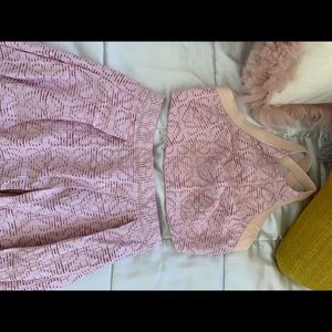 Cropped Pink Skirt Set